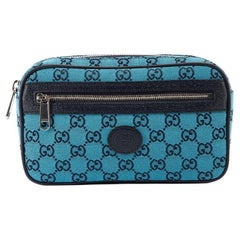 Gucci Women's Blue GG Canvas Belt Bag with Belt