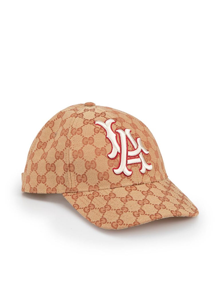 Gucci Women's Brown Canvas GG Supreme Cap For Sale at 1stDibs