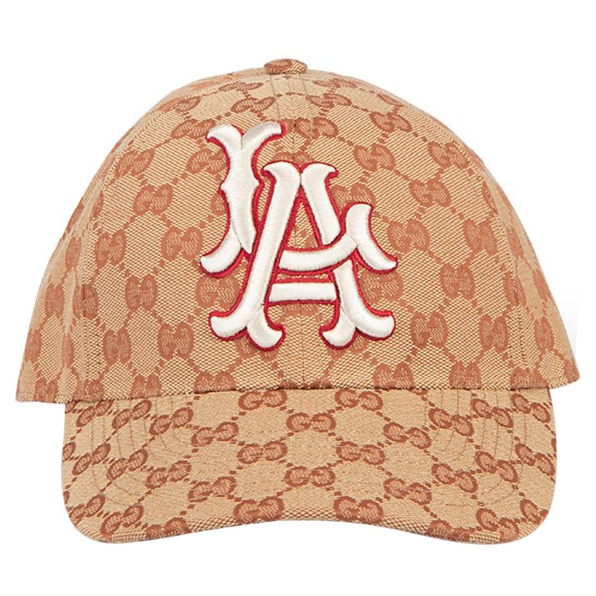 Gucci Supreme Cap aus braunem Canvas GG für Frauen