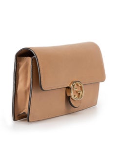 Gucci Women's Brown Leather GG Gold Buckle Wallet