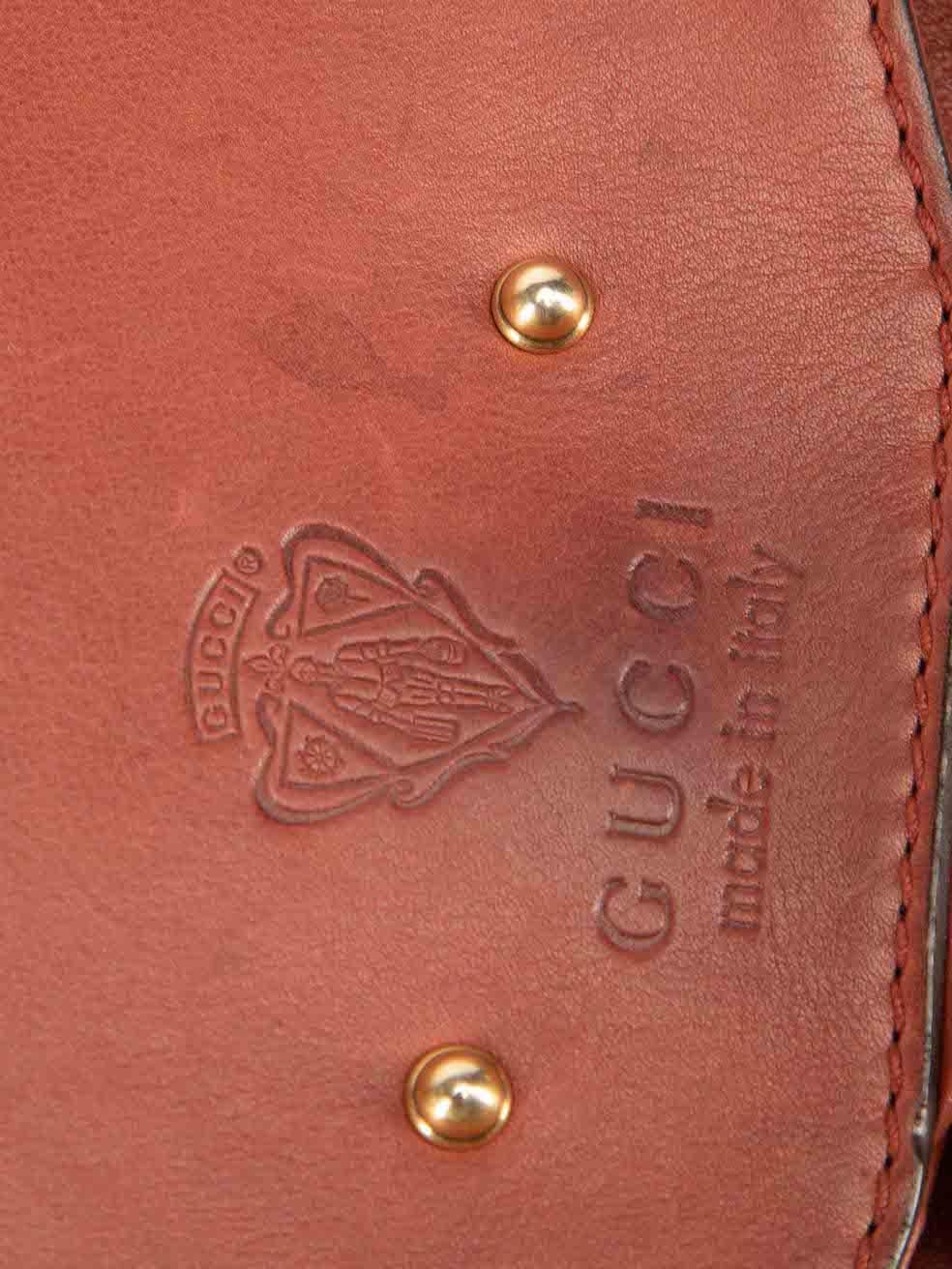 Gucci Women's Burgundy Leather Smilla Fox Fur Charm Crossbody Bag 3