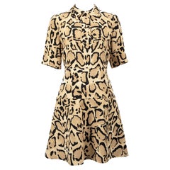 Gucci Damenkleid mit Kragen und Leopardenmuster