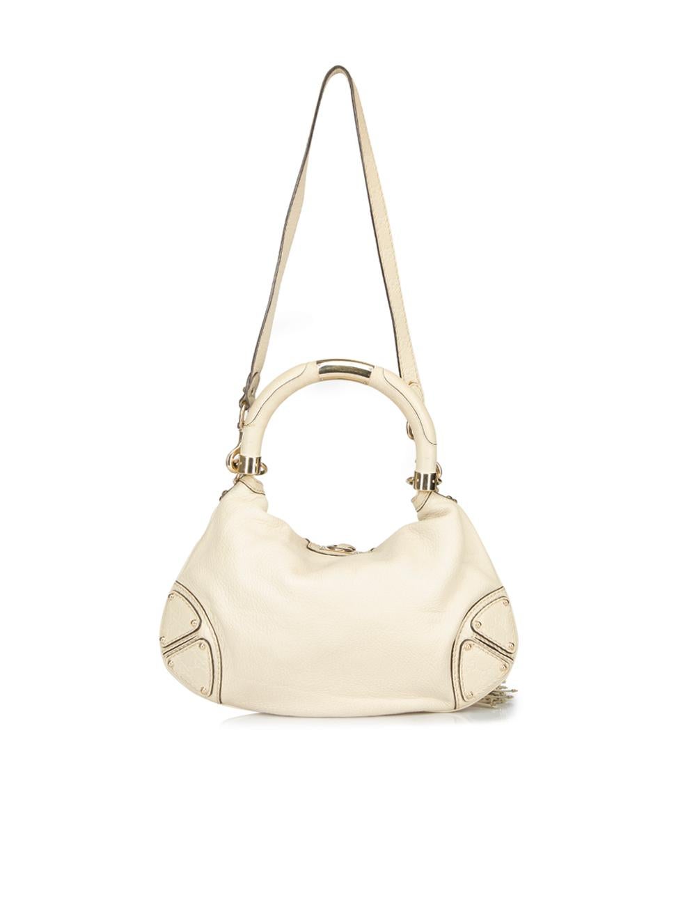 Gucci Women's Cream Bamboo Tassel Handbag 1