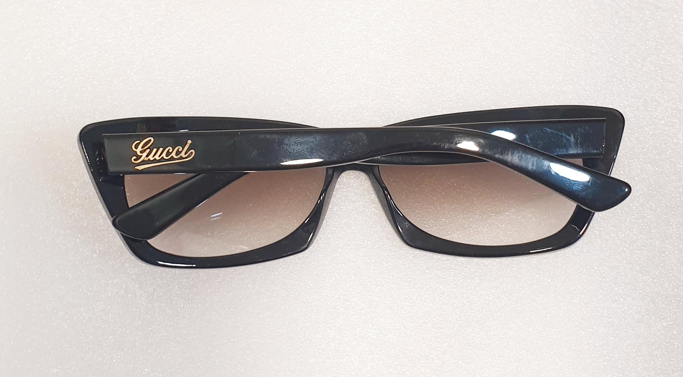 GUCCI Womens Designer Sunglasses Black Cat Eye In Excellent Condition In  Bilbao, ES