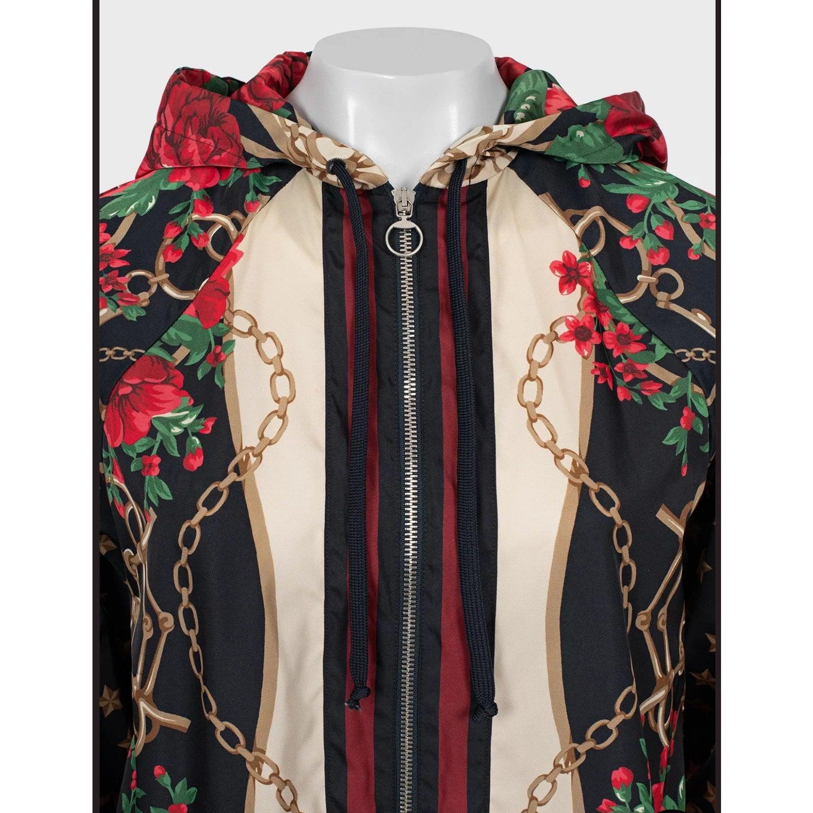 Gucci Frauen Floral Print Slim Fit Jacke Sz S im Zustand „Gut“ im Angebot in Krakow, PL