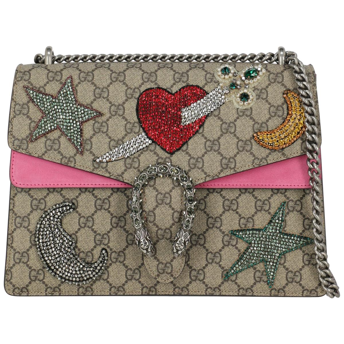Gucci Women's Handbag Dionysus Beige/Brown Leather For Sale