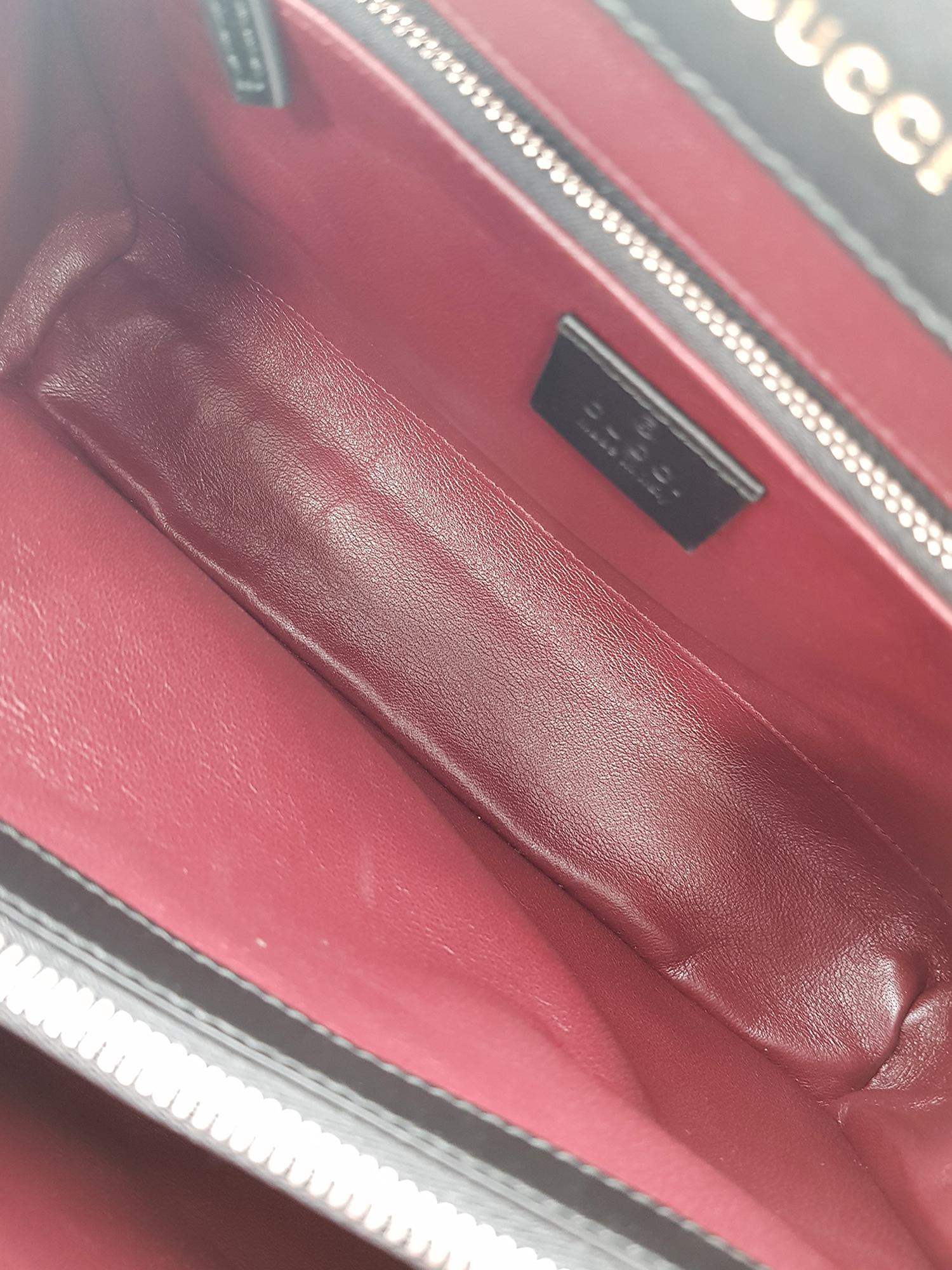 Gucci Women's Handbag Zumi Beige/Black Leather For Sale 3