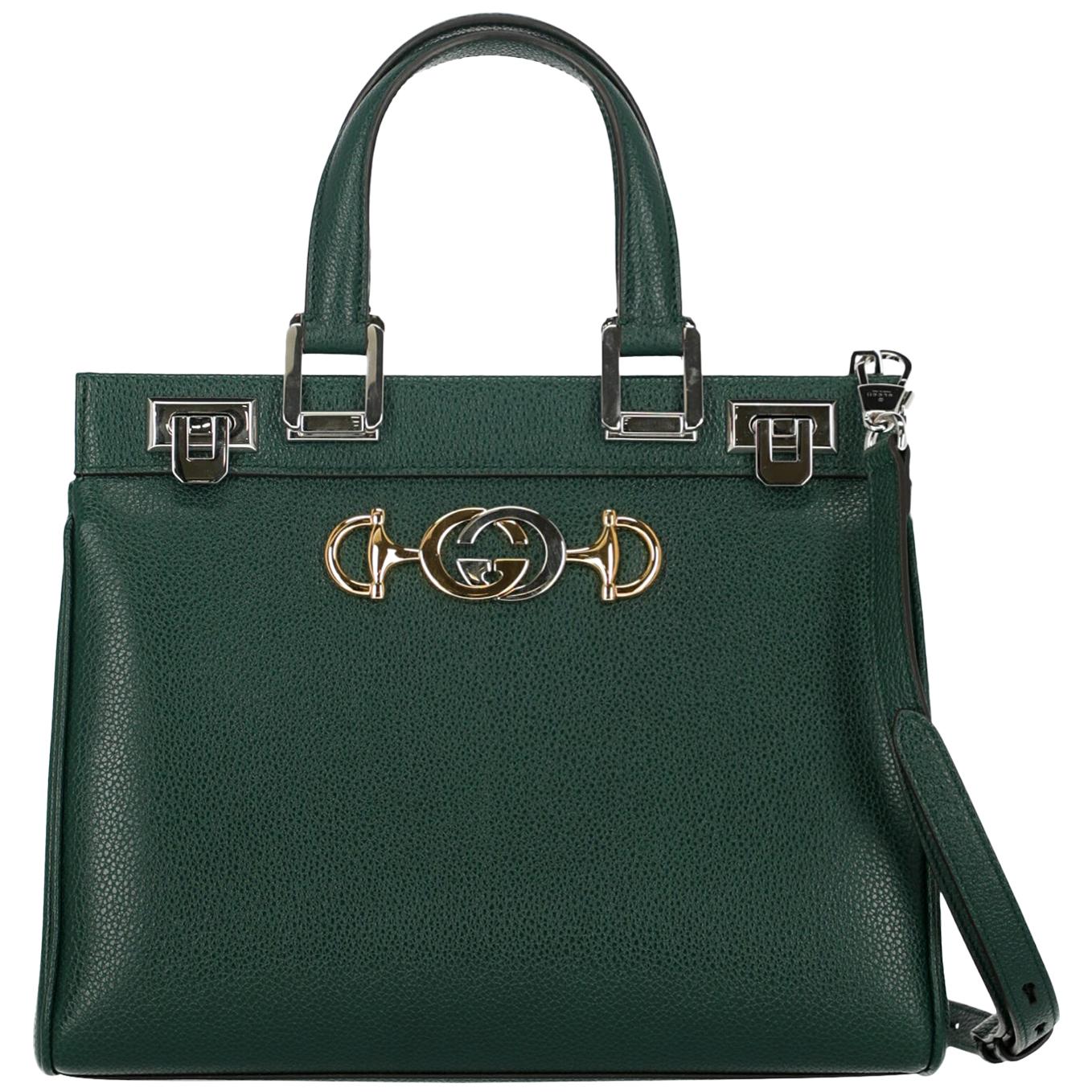 Gucci Women's Handbag Zumi Green Leather For Sale at 1stDibs