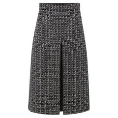 Gucci Women's Navy GG Pattern Midi Skirt