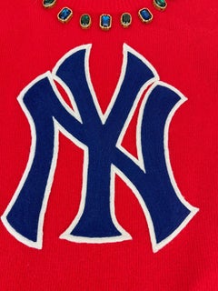 Gucci Womens NY Yankees Wool Red Sweater Pullover