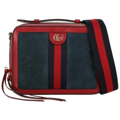 Gucci Women's Ophidia Navy/Red Leather