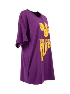 Gucci Women's Purple Blueberry Graphic Cotton T-Shirt