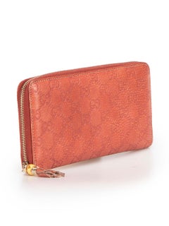 Gucci Women's Red Leather GG Guccisima Continental Wallet