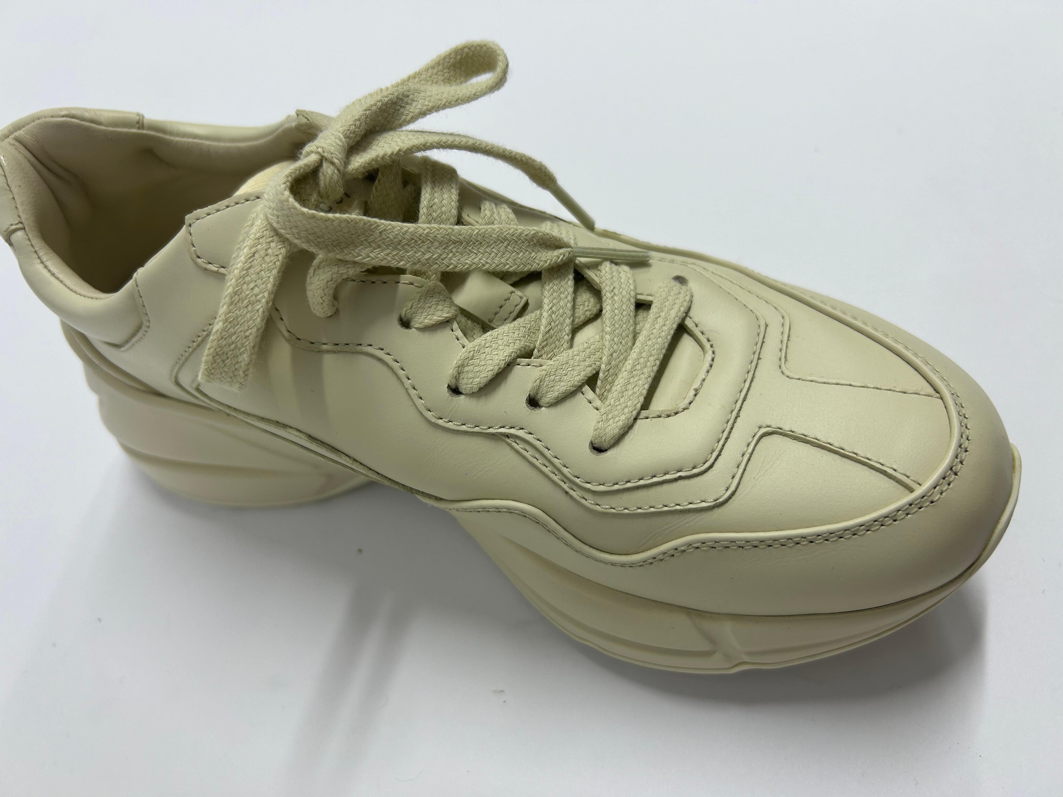Gucci Damen Rhyton Logo Turnschuhe mit Logo Größe EU 37,5 6