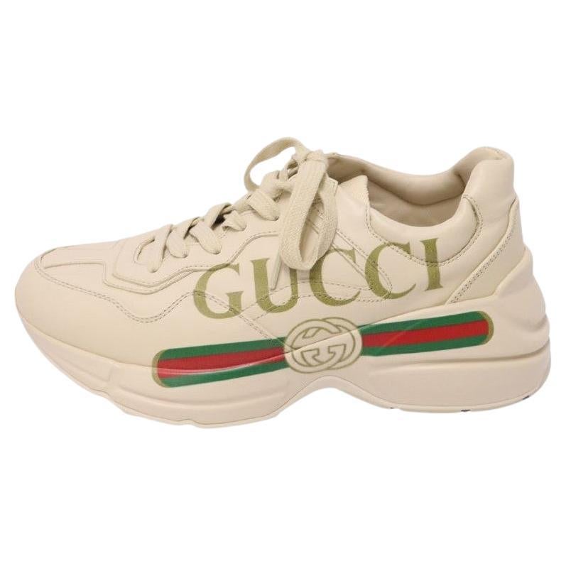 Gucci Women's Rhyton Logo Sneakers Size EU 37.5 For Sale