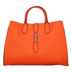 Gucci Women's Tote Bag Jackie Orange Leather