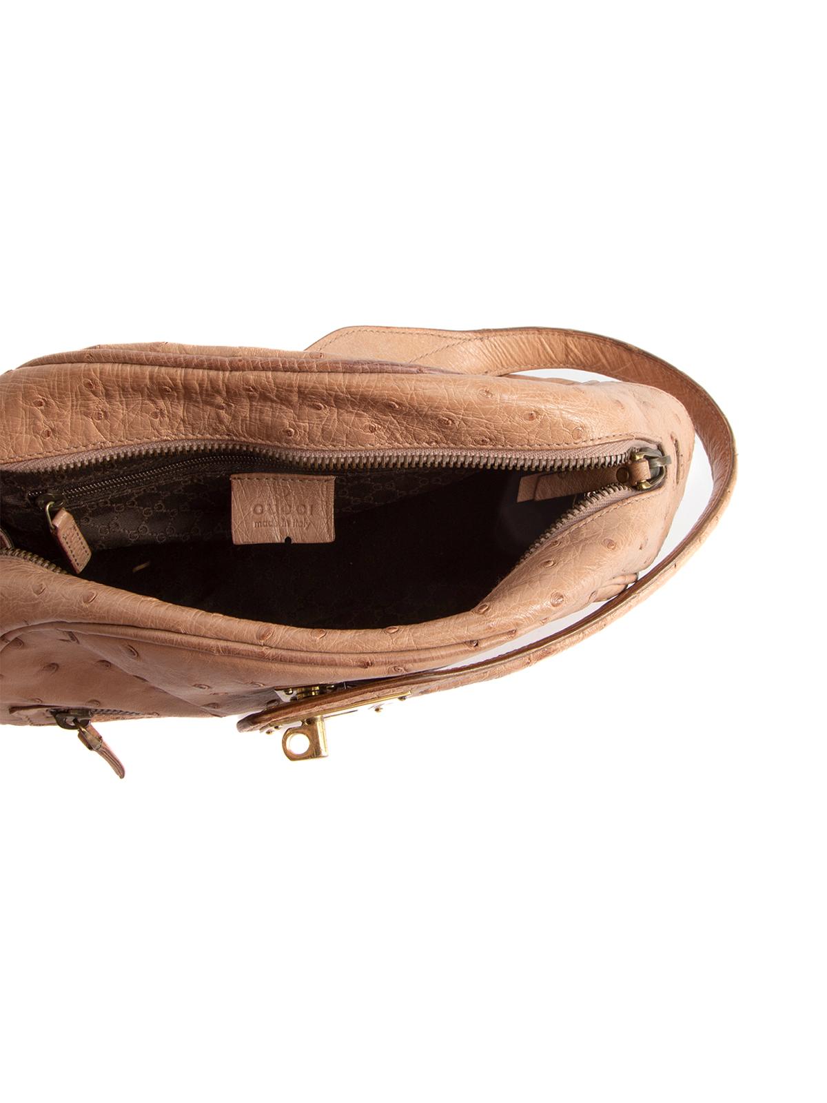 Gucci Women's Vintage Ostrich Leather Bag 2