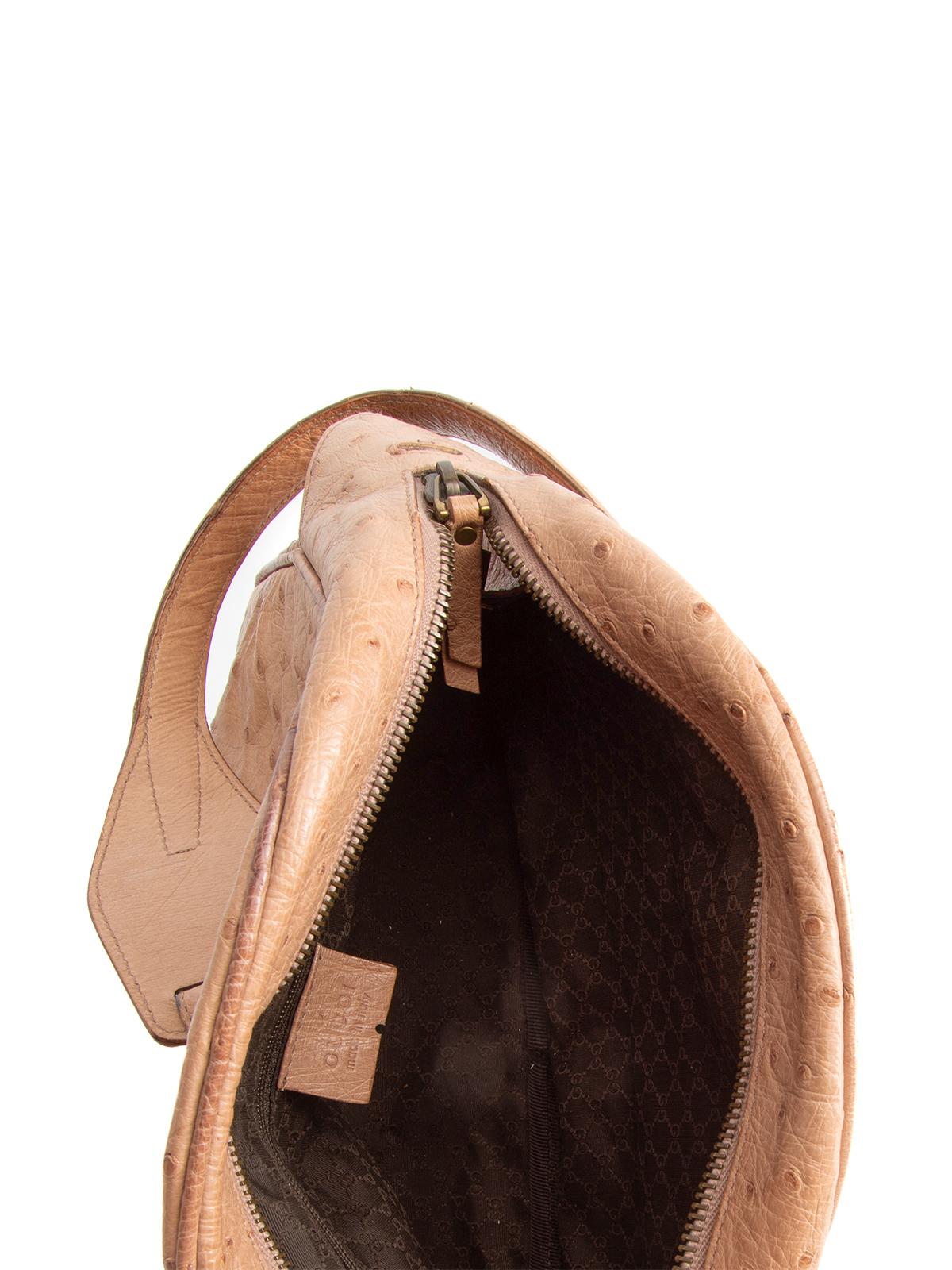 Gucci Women's Vintage Ostrich Leather Bag 3