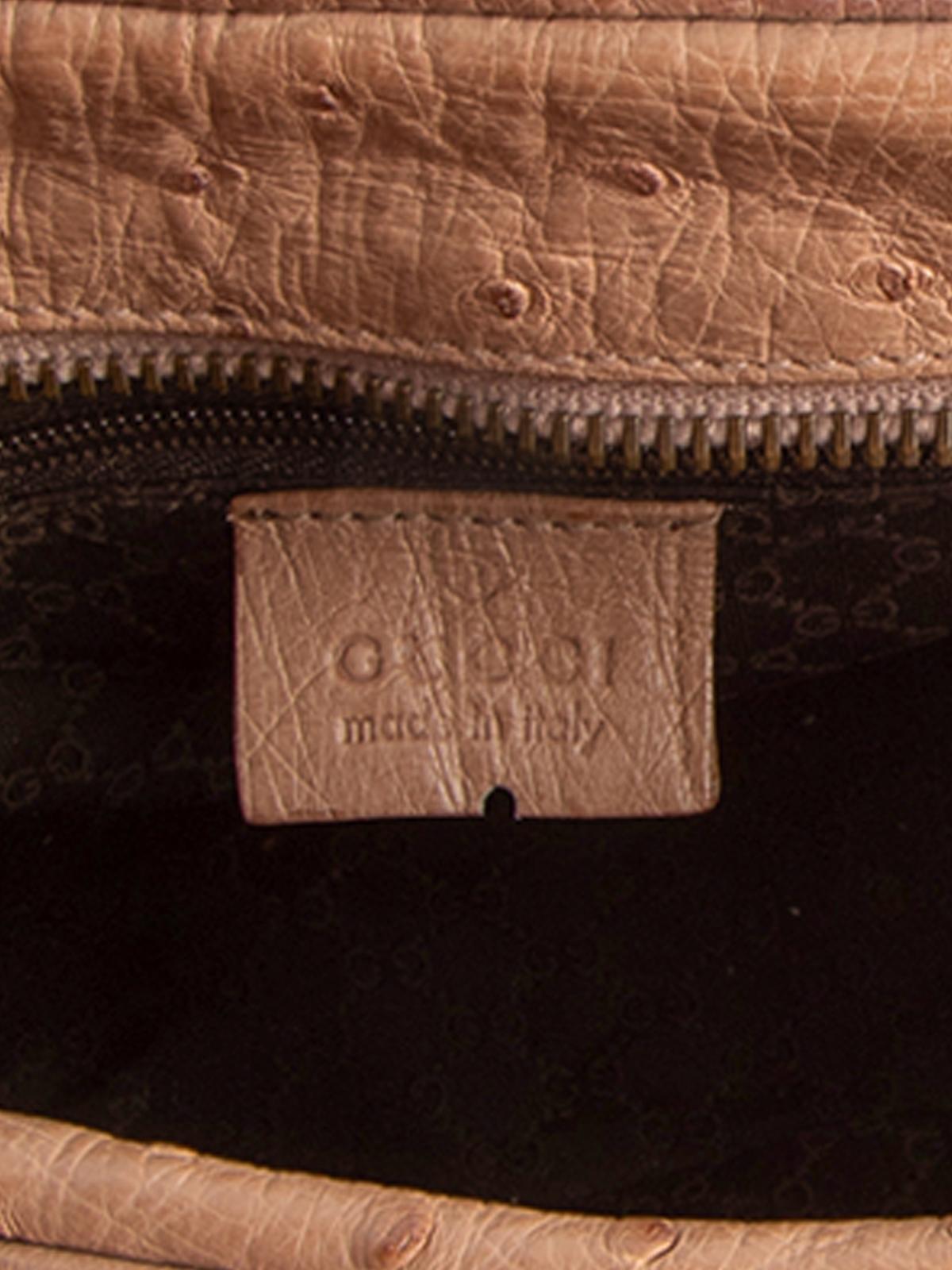 Gucci Women's Vintage Ostrich Leather Bag 4