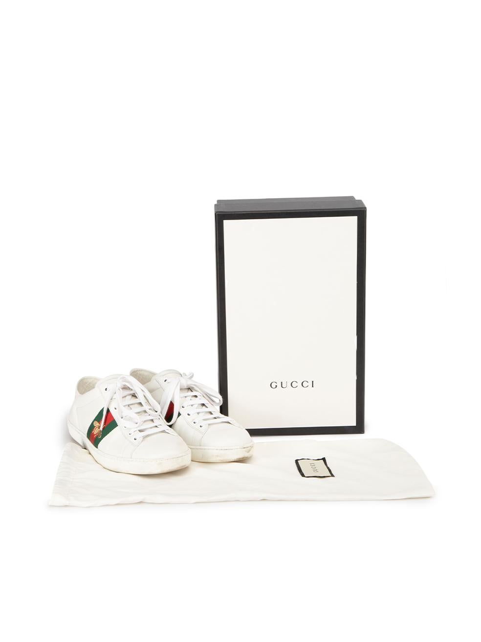 Gucci Women's White Ace Low Trainers 4