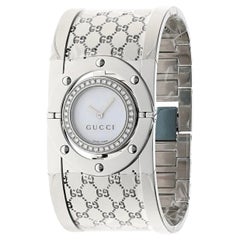 Gucci Women's YA112416 Twirl Diamond Cuff Watch