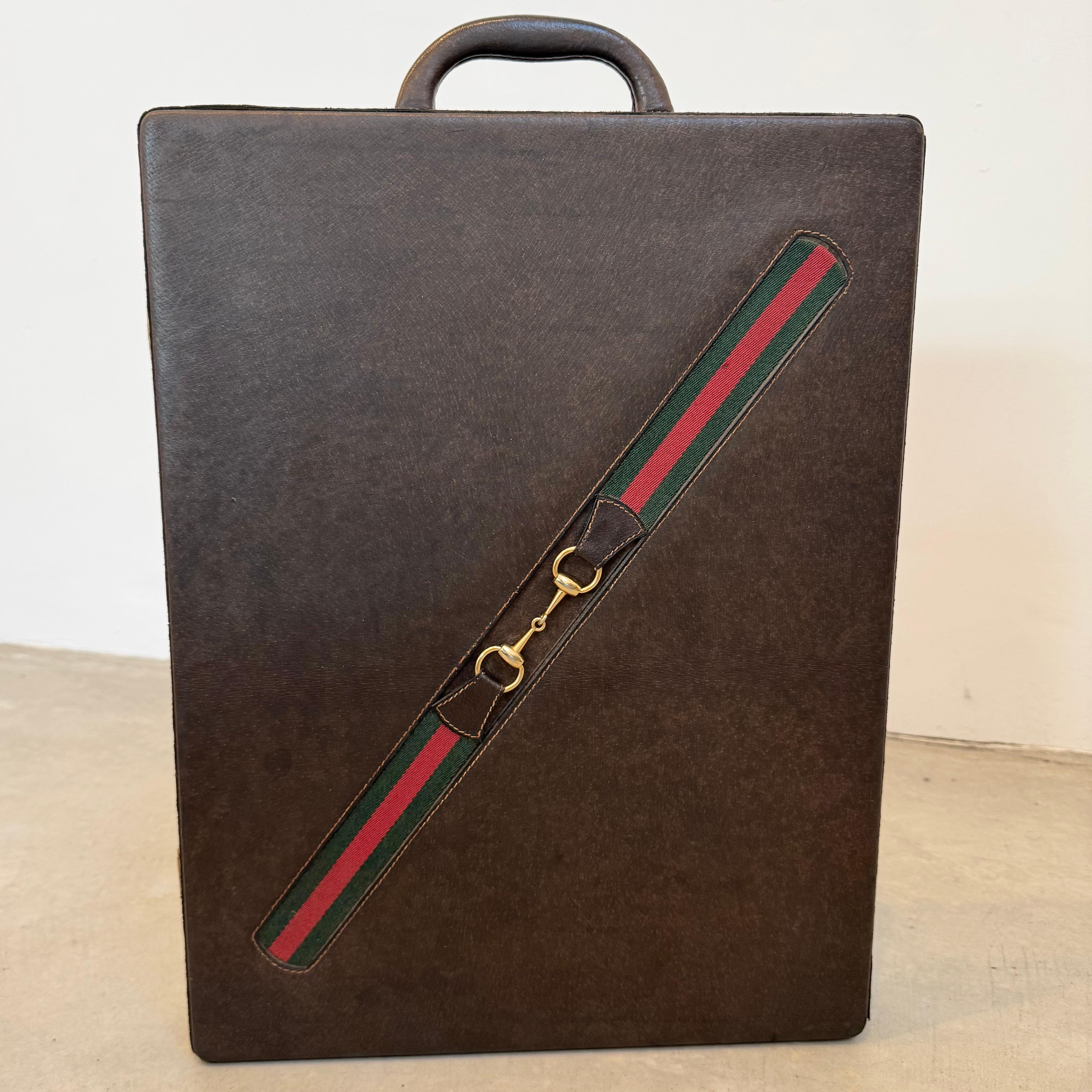 Backgammon-Set aus Holz und Leder von Gucci, 1970er Jahre, Italien (Italienisch) im Angebot