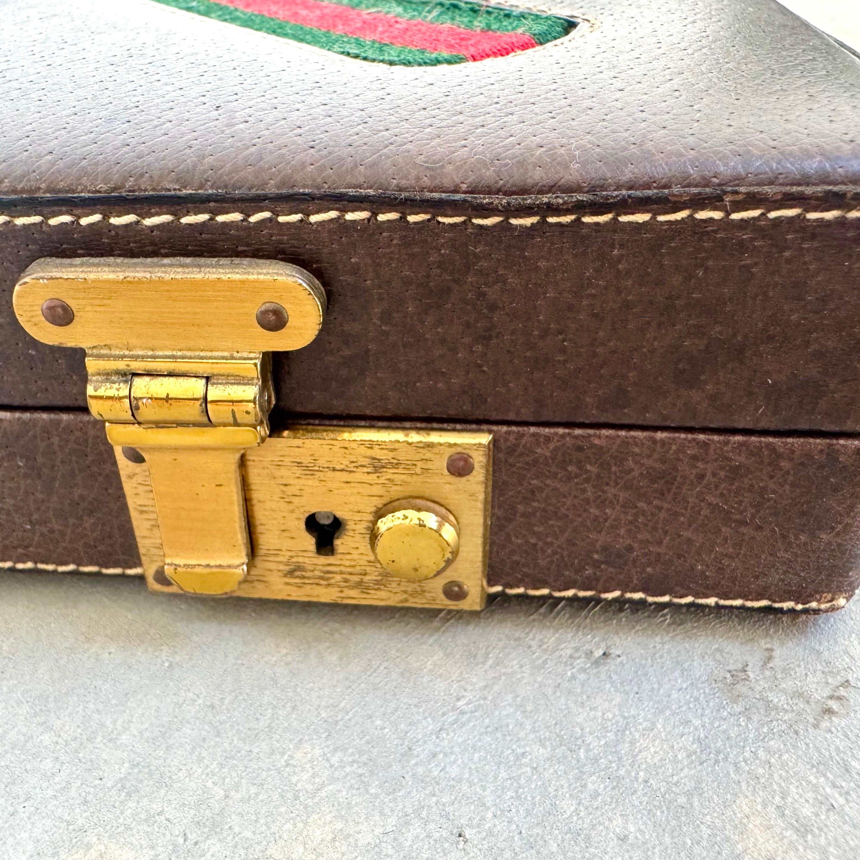 Gucci-Spielset aus Holz und Leder, Italien, 1970er Jahre (Messing) im Angebot