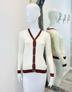 Gucci Wool Cardigan With Pearl Buttons