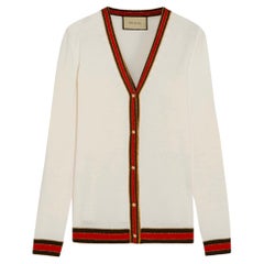 Gucci Wool Cardigan With Pearl Buttons