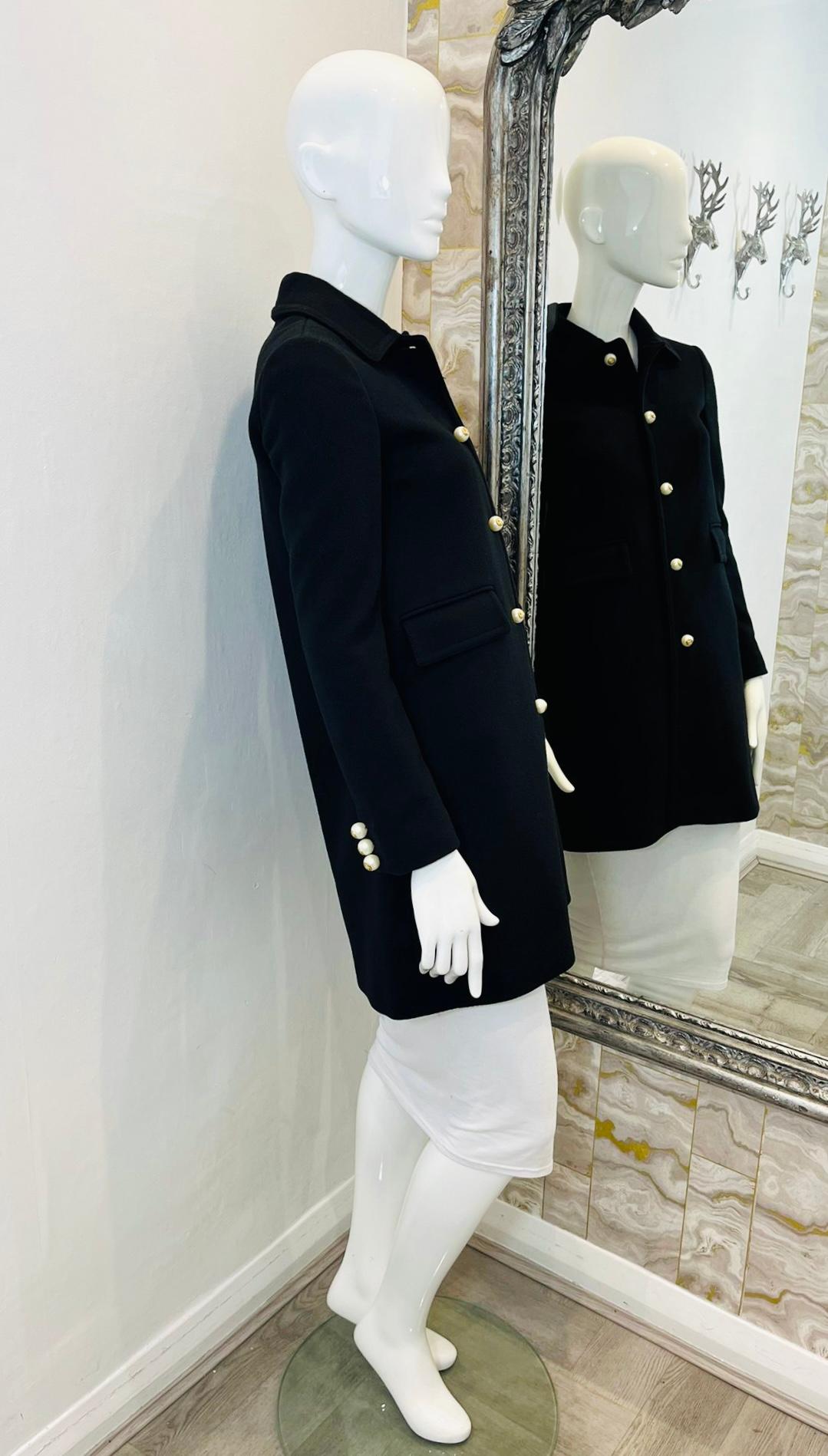 Gucci coat with store pearl buttons