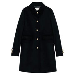 Gucci Wool Coat With Pearl Buttons