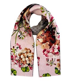 Gucci Wool GG Monogram Miniorophin Wool Scarf