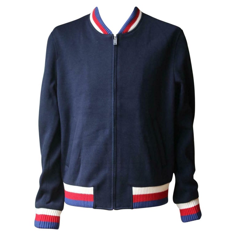 kerne Psykologisk Knogle Gucci Wool Jersey Bomber Jacket at 1stDibs | gucci bomber jacket blue, gucci  jacket bomber, blue gucci bomber jacket