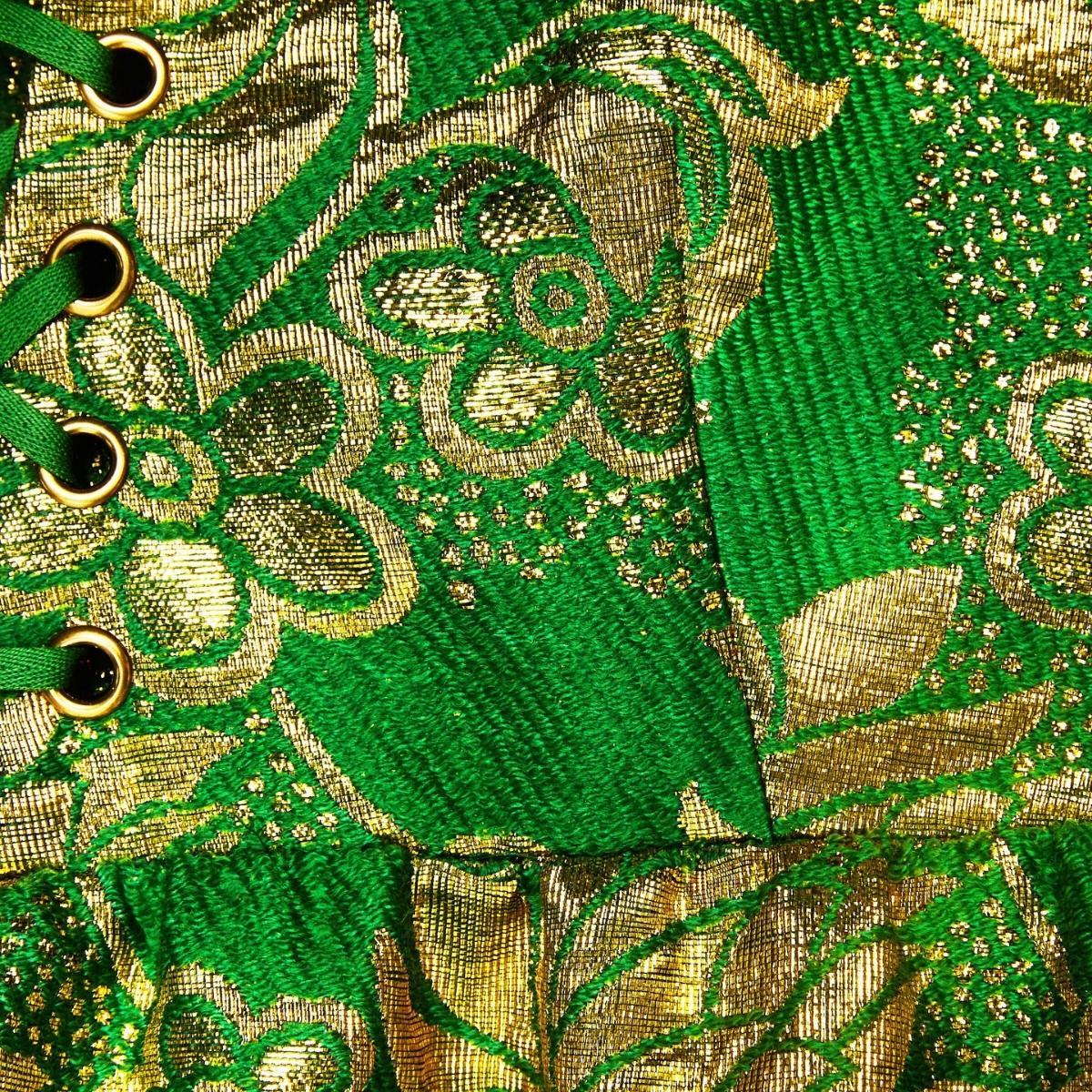 Green Gucci Wool Lamé Floral Jacquard Dress For Sale