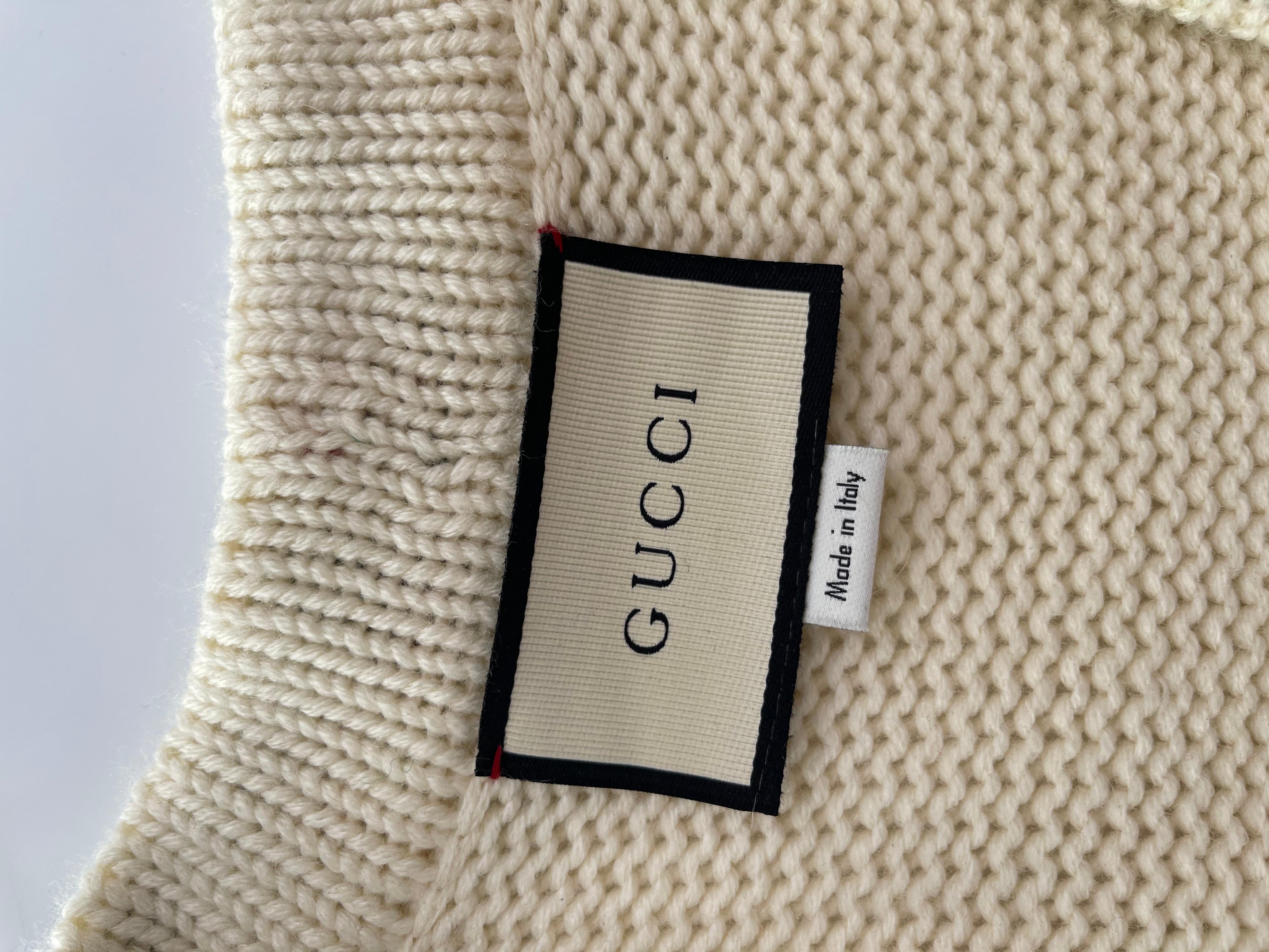 gucci oversize cable knit cardigan