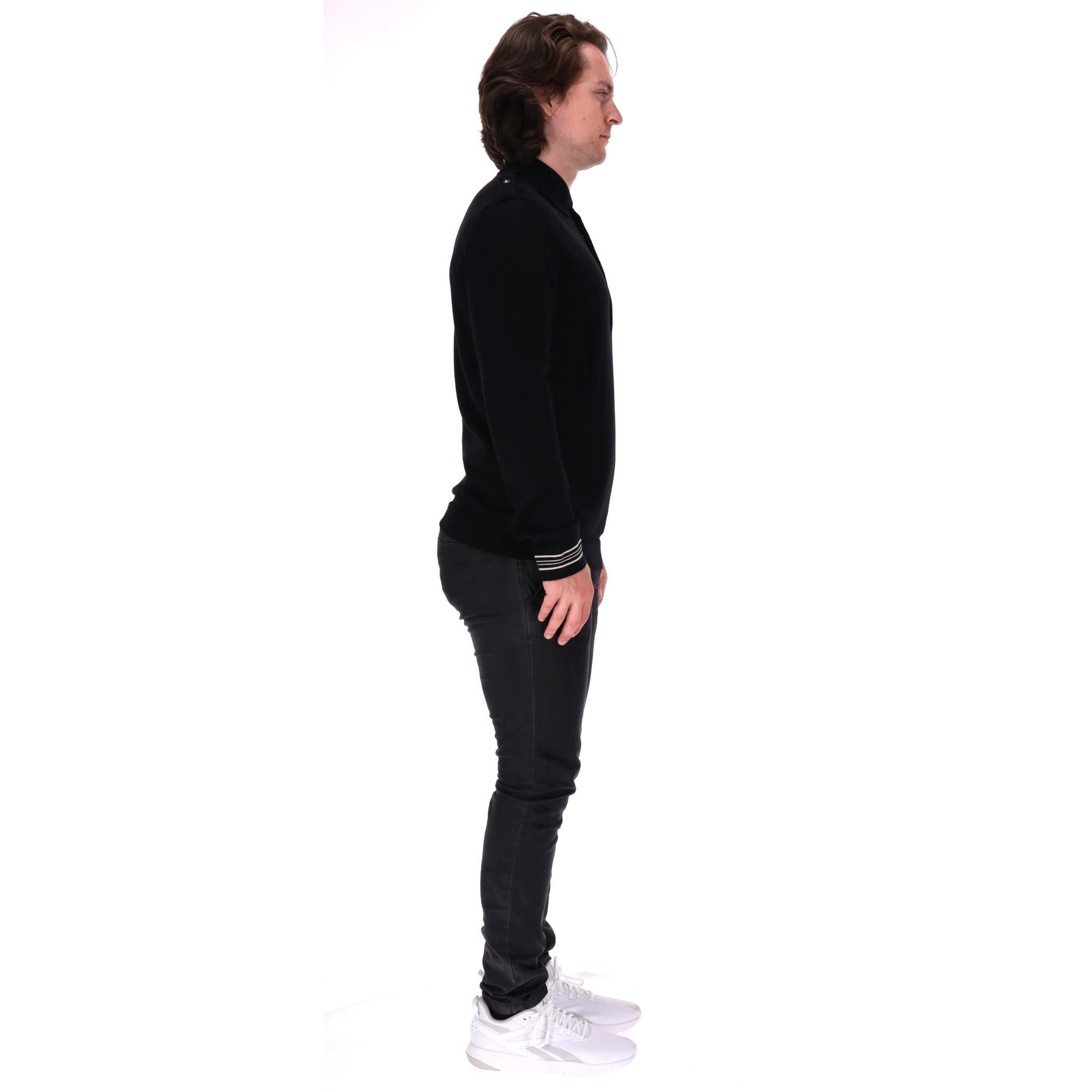 Black Gucci Wool Polo Shirt