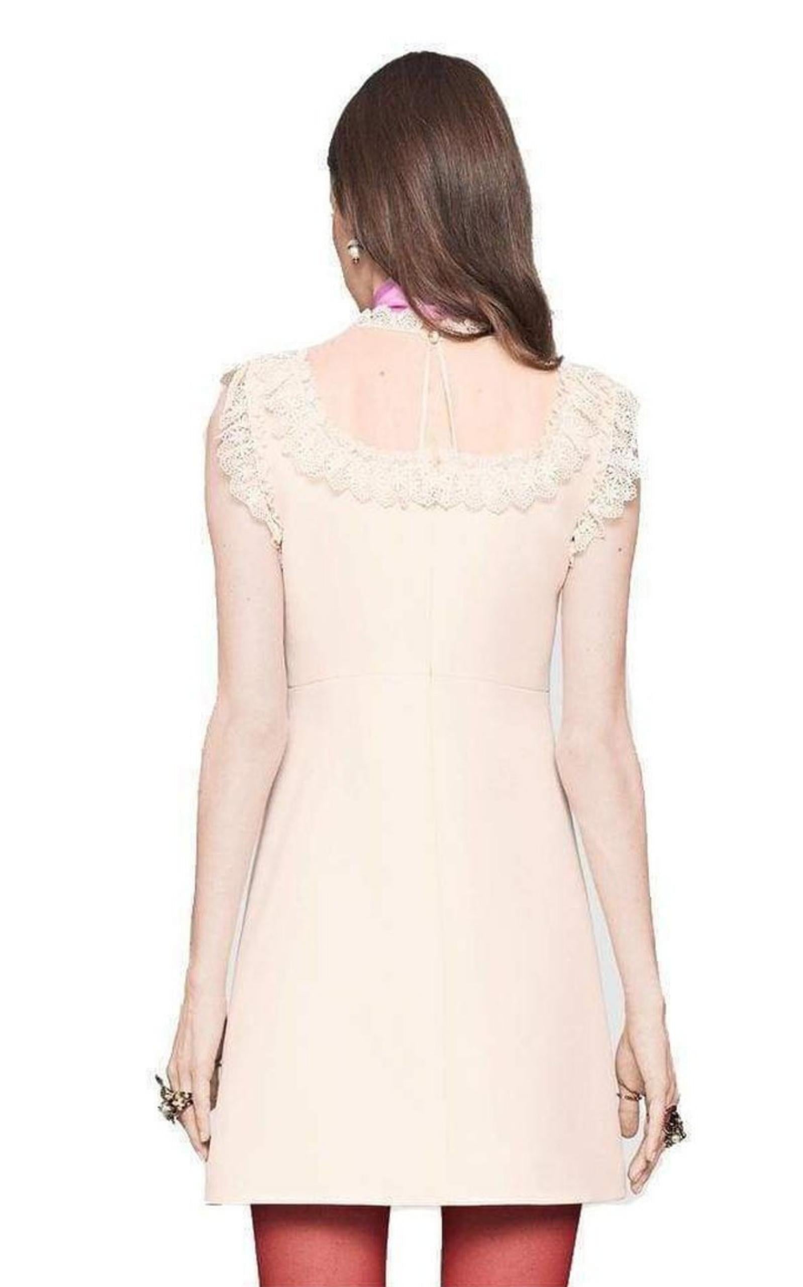 De las mujeres Mini Vestido Gucci en Mezcla de Lana y Seda con Lazo Gatito IT 40 / US 4 en venta