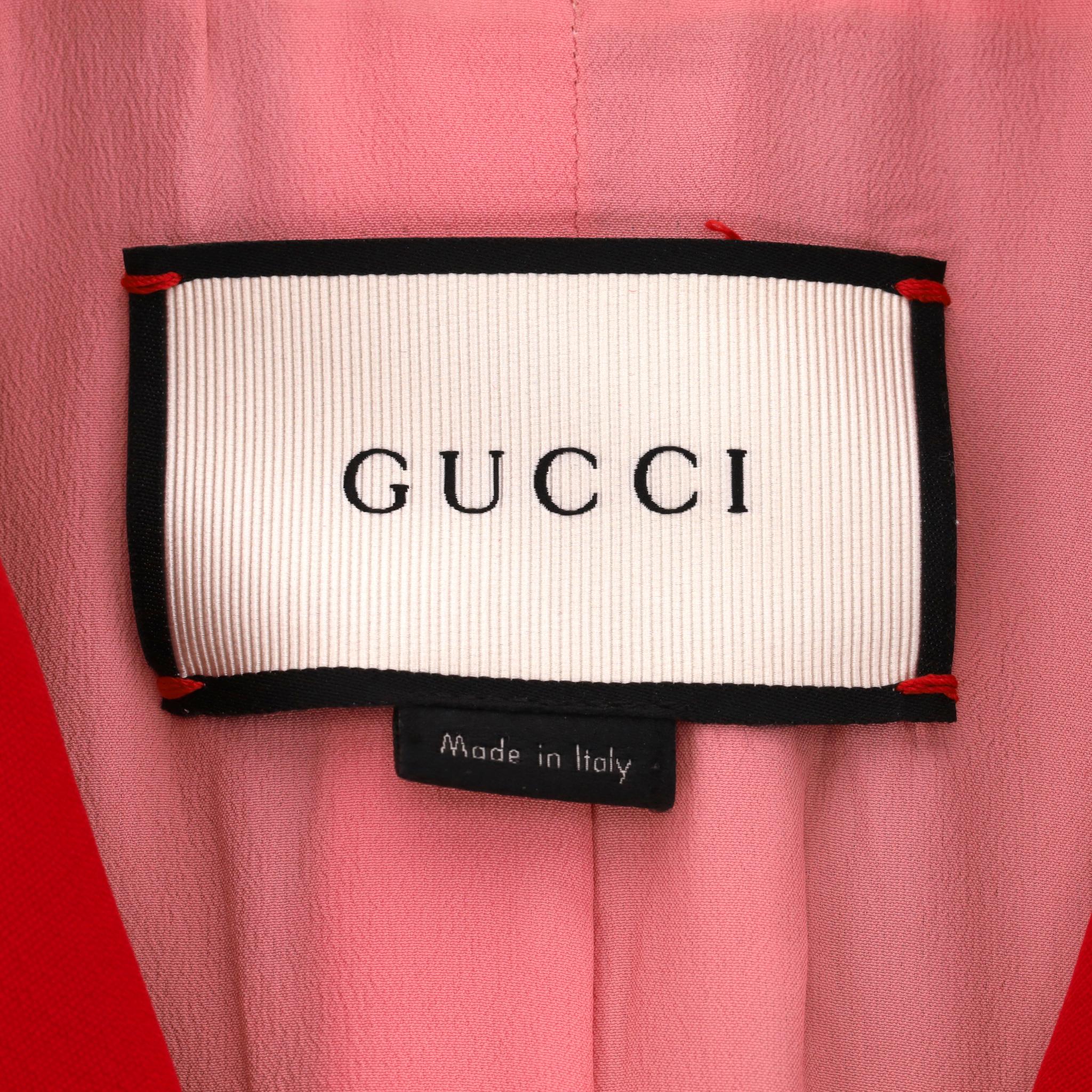 Gucci Wool & Silk Jacket With 'GG' Logo Pearl Buttons For Sale 3