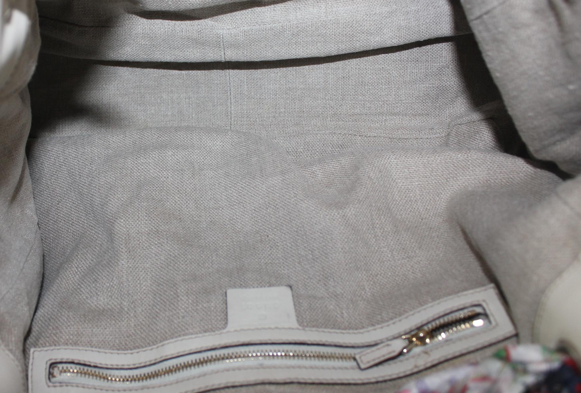 Women's Gucci Woven Lace Flora Silk Tote Handbag Shopper Shoulder Beach Bag