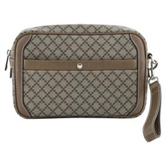 Used Gucci Wristlet Clutch Diamante Canvas