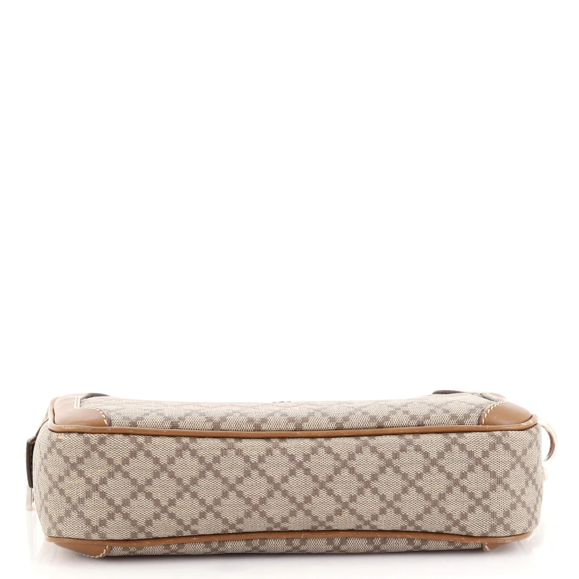 Brown Gucci Wristlet Clutch Diamante Coated Canvas For Sale