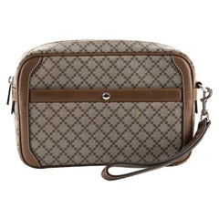 Gucci Wristlet Clutch Diamante Coated Canvas