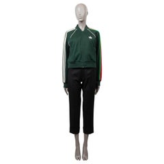GUCCI X ADIDAS forest green 2022 STRIPED BOMBER Jacket M