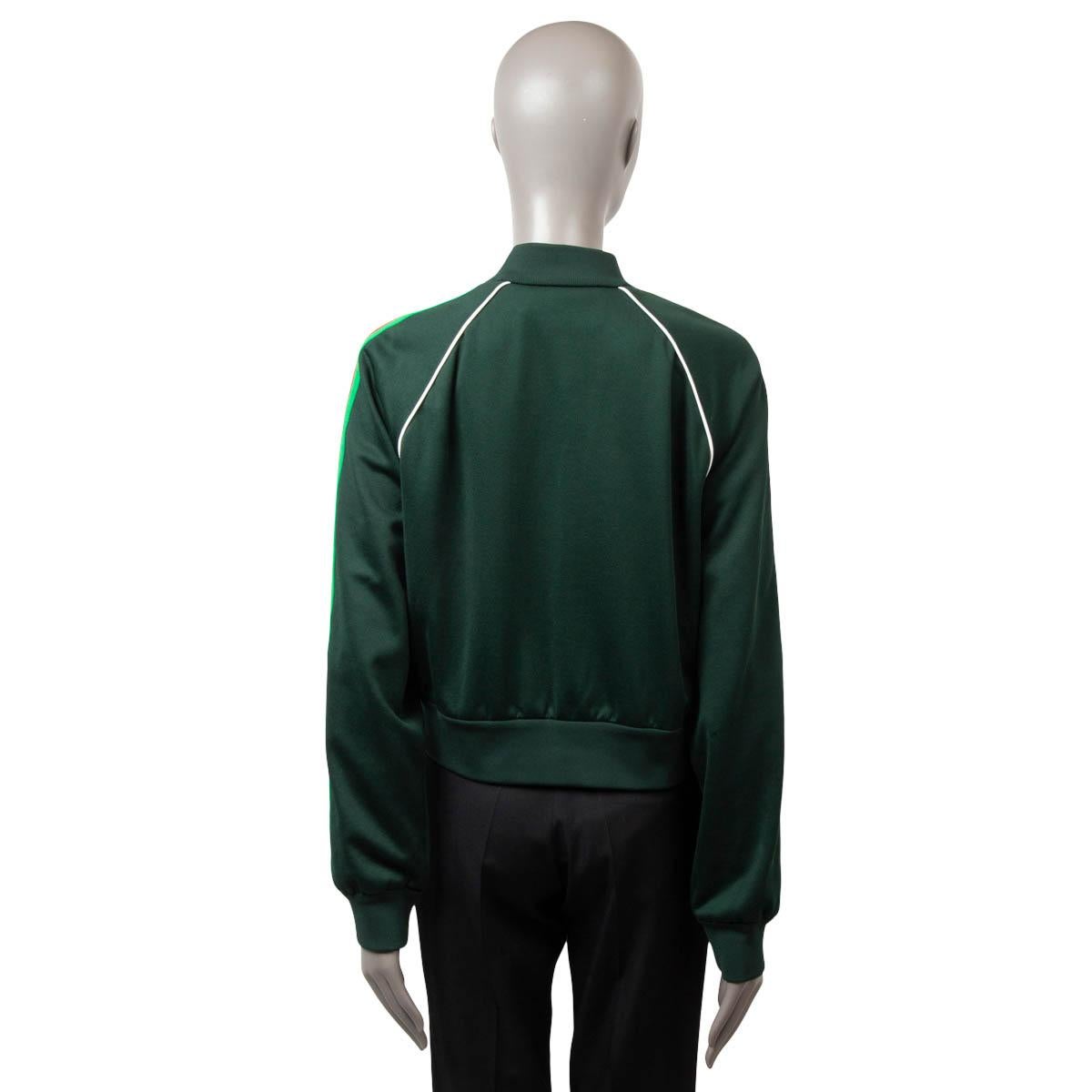 GUCCI X ADIDAS forest green 2022 STRIPED BOMBER Jacket M 1