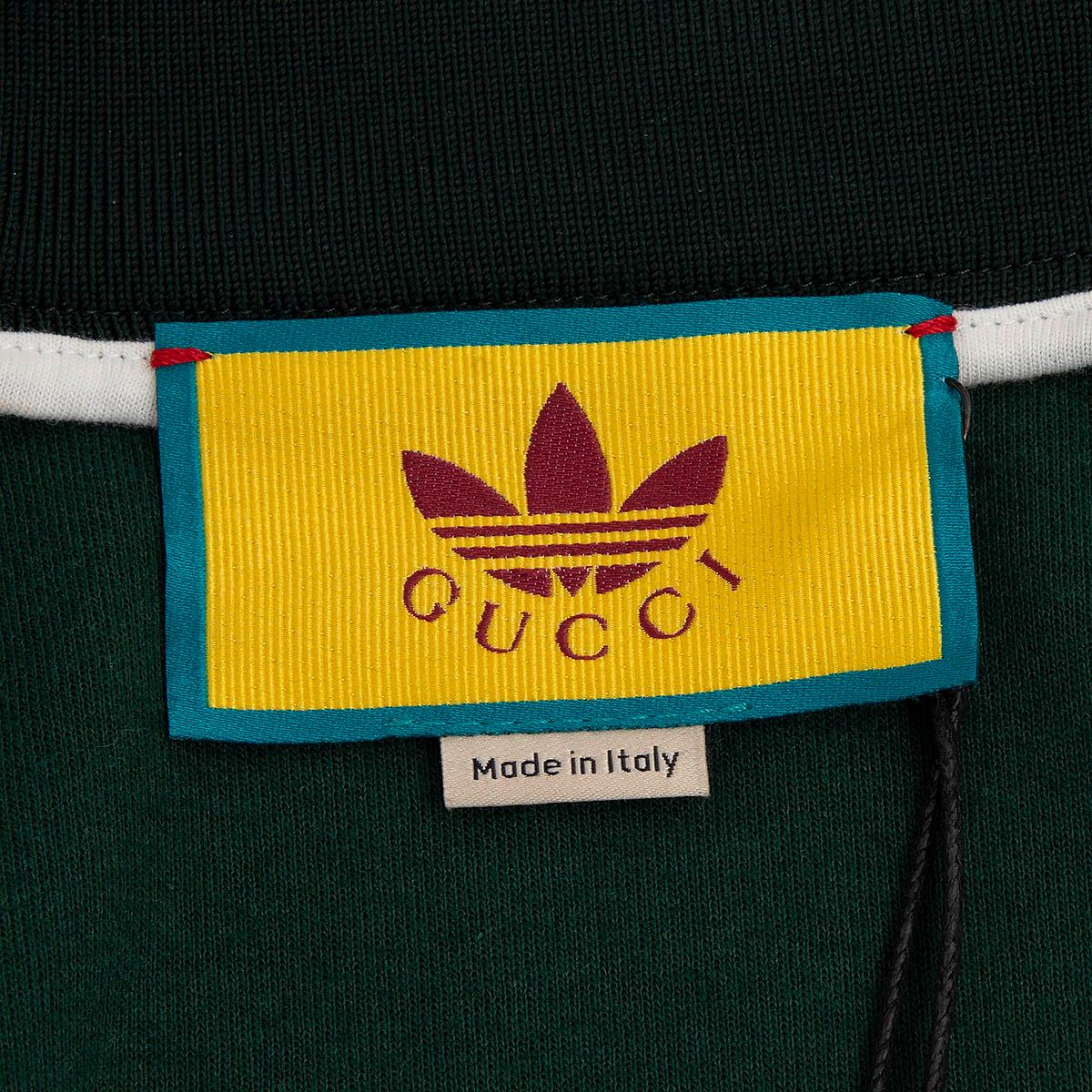 GUCCI X ADIDAS forest green 2022 STRIPED BOMBER Jacket M 3
