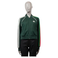 GUCCI X ADIDAS forest green 2022 STRIPED BOMBER Jacket M