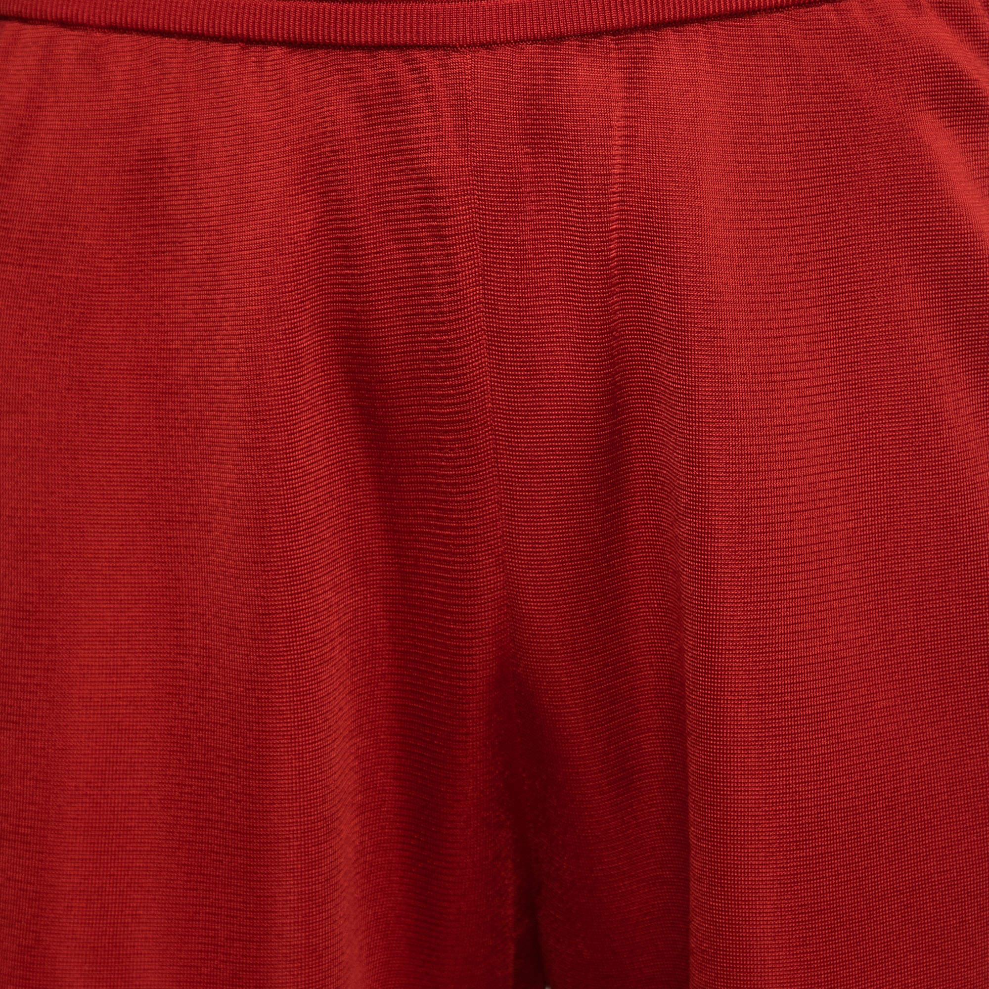 Gucci X adidas Red GG Monogram Knit Bermuda Shorts M In Excellent Condition In Dubai, Al Qouz 2