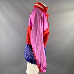 GUCCI X ADIDAS Size 38 Multi-Color Monogram Acetate Anorak Jacket