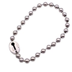 Gucci x Adidas Sterling Silver 925 Logo Boule Ball Chain Bracelet