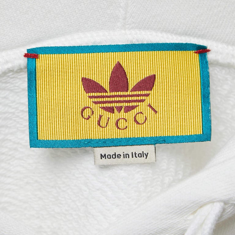 Gucci x Adidas White Logo Embroidered Cotton Hoodie S at 1stDibs | adidas  gucci sudadera, sudadera adidas gucci verde, felpa gucci x adidas
